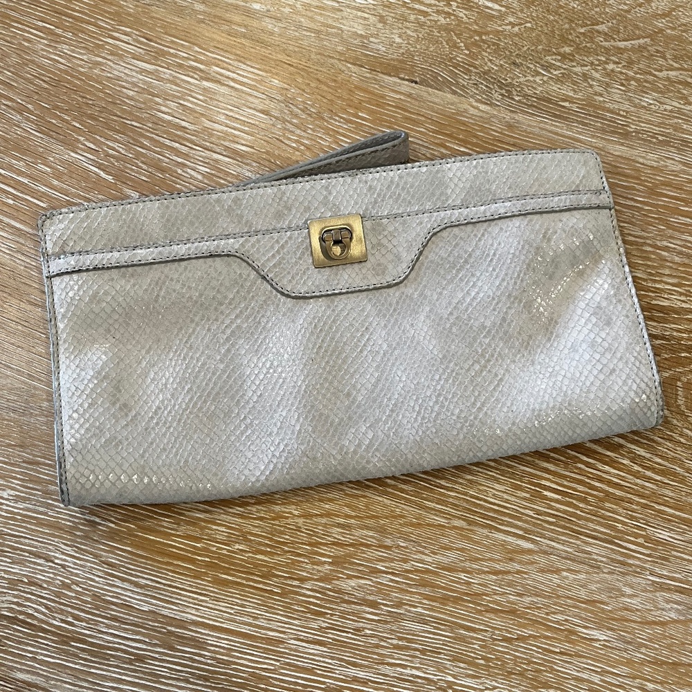 Like New Banana Republic Faux Snakeskin Clutch